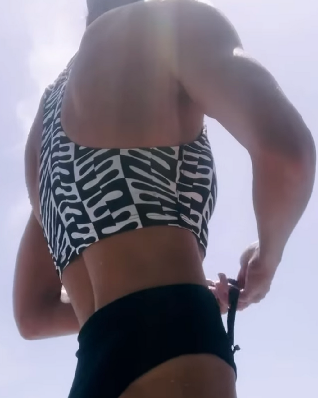 Womens Racerback Top Distorted